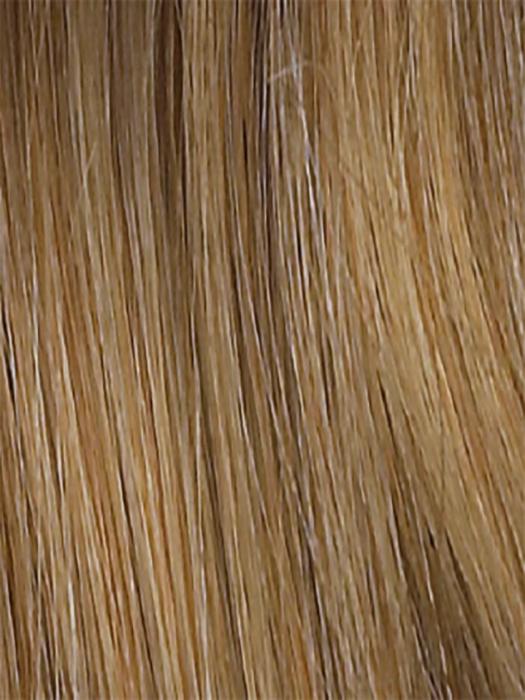 LIGHT BERNSTEIN ROOTED 12.26.27 | Light Auburn, Light Honey Blonde, and Light Reddish Brown blend and Dark Roots