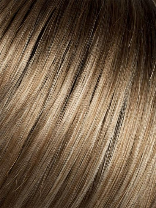 DARK SAND ROOTED 14.22.12 | Light Brown base with Lightest Ash Brown and Medium Honey Blonde blend and Dark Roots