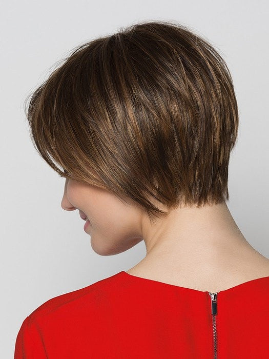 Java by Ellen WilleJAVA by Ellen Wille in TOBACCO ROOTED | Medium Brown Base with Light Golden Blonde Highlights and Light Auburn Lowlights and Dark Roots