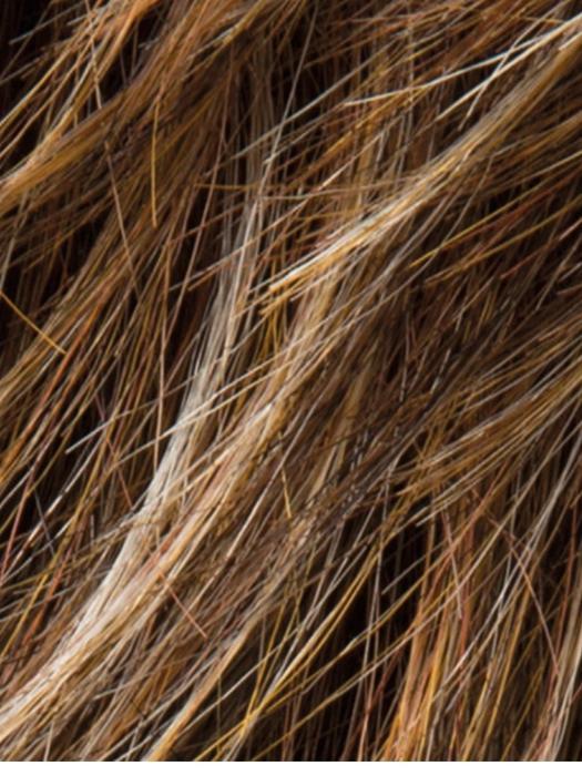 TOBACCO ROOTED 830.27.19 | Medium Brown Base with Light Golden Blonde Highlights and Light Auburn Low-lights and Dark Roots