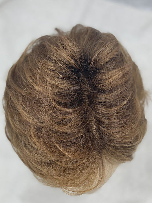 NOELLE MONO by ELLEN WILLE in MOCCA ROOTED | Medium Brown, Light Brown, and Light Auburn Blend with Dark Roots