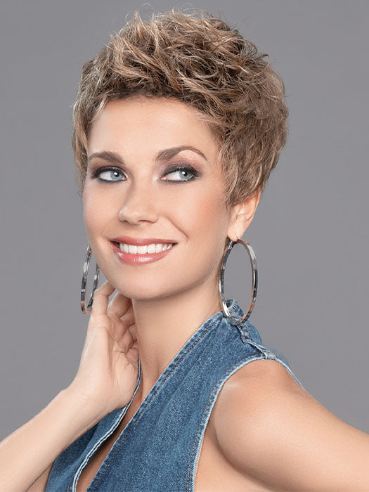 TAB by ELLEN WILLE in SAND ROOTED | Light Brown, Medium Honey Blonde, and Light Golden Blonde blend with Dark Roots