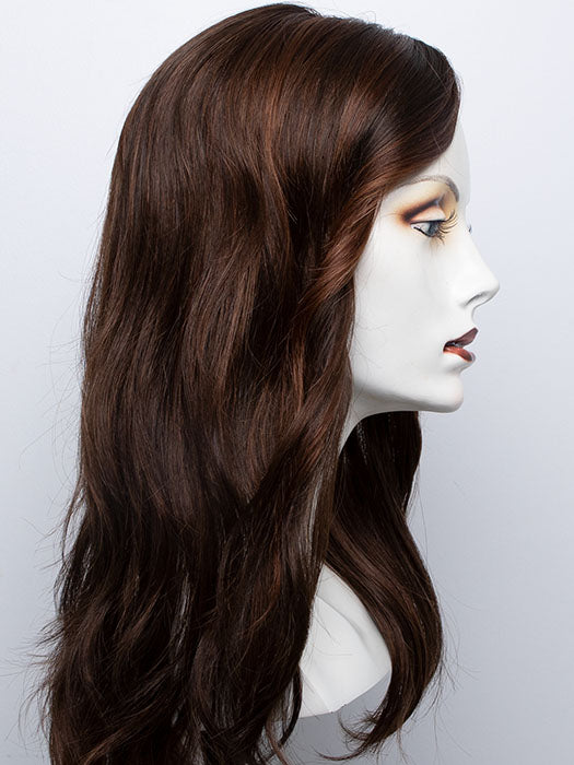 Chocolate-Rooted 6.30.4 | Medium to Dark Brown base with Light Reddish Brown highlights and Dark Roots
