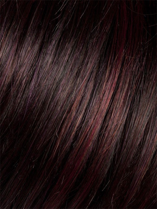 AUBERGINE MIX 131.133.132 | Darkest Brown with hints of Plum at base and Bright Cherry Red and Dark Burgundy Highlights