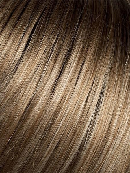 DARK-SAND-ROOTED 14.16.12 | Light Brown base with  Lighest Ash Brown and Medium Honey Blonde blend and Dark Roots