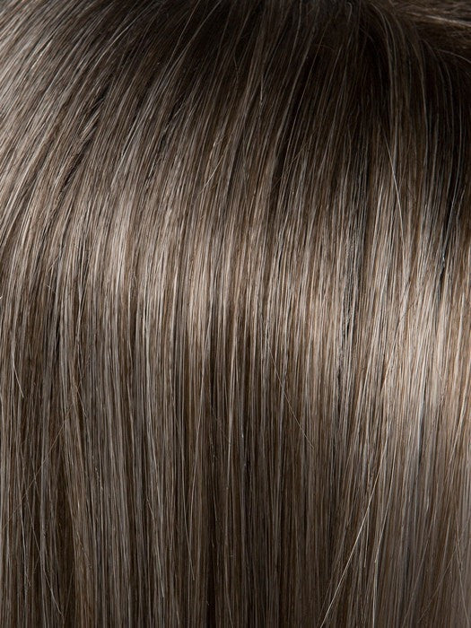  SALT/PEPPER ROOTED 39.51.44 | Light Natural Brown with 75% Gray, Medium Brown with 70% Gray and Pure White Blend with Brown Roots