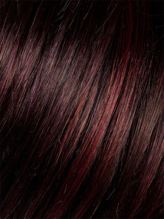 AUBERGINE MIX 131.132.133 | Darkest Brown with hints of Plum at base and Bright Cherry Red and Dark Burgundy Highlights