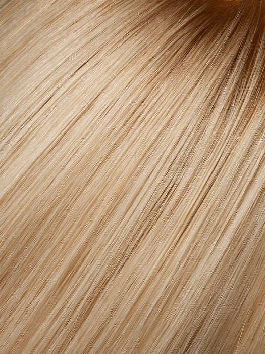 Color LIGHT-CHAMPAGNE-ROOTED = Platinum Blonde, Light Golden Blonde, Light Ash Blonde blend and Dark Roots