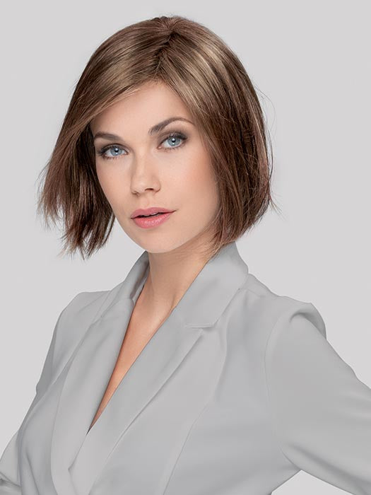 RULE by ELLEN WILLE in CHOCOLATE MIX 6.830 | Medium to Dark Brown base with Light Reddish Brown highlights