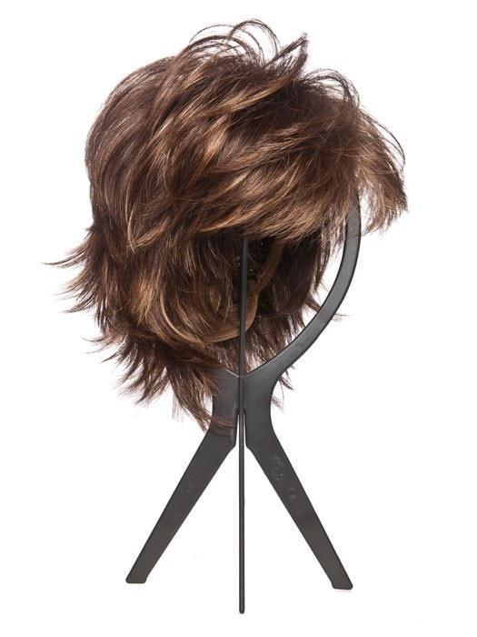 Wig Stand by BeautiMark - Style shown: Nori by Noriko in color Marble Brown