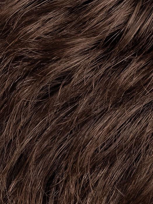 DARK CHOCOLATE ROOTED 4.33 | Dark Brown base with Light Reddish Brown highlights with Dark Roots