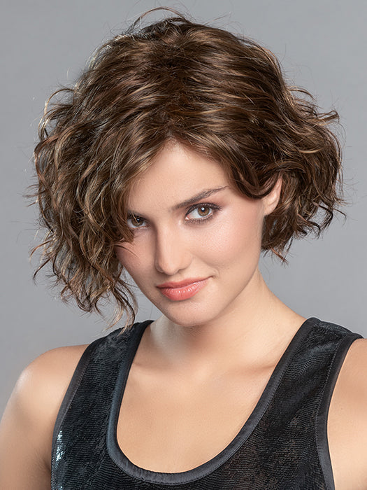 MOVIE STAR by ELLEN WILLE in CHOCOLATE ROOTED 830.6 | Medium to Dark Brown base with Light Reddish Brown highlights and Dark Roots