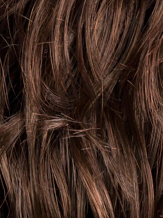 DARK CHOCOLATE ROOTED 4.33 | Dark Brown base with Light Reddish Brown highlights with Dark Roots